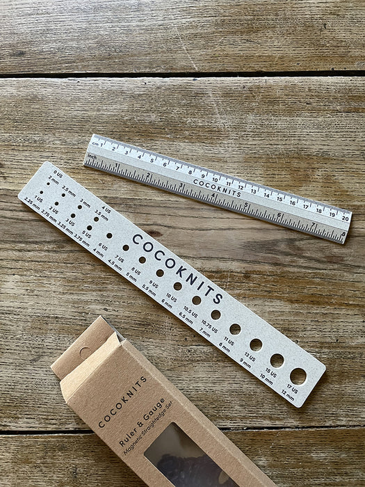 Cocoknits - Ruler and Needle Gauge Set